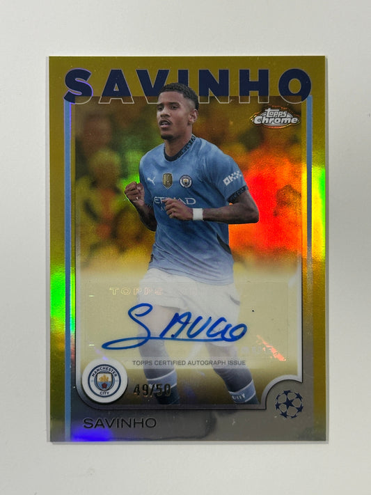 Savinho Autograph 49/50 - Topps Chrome 2024/25