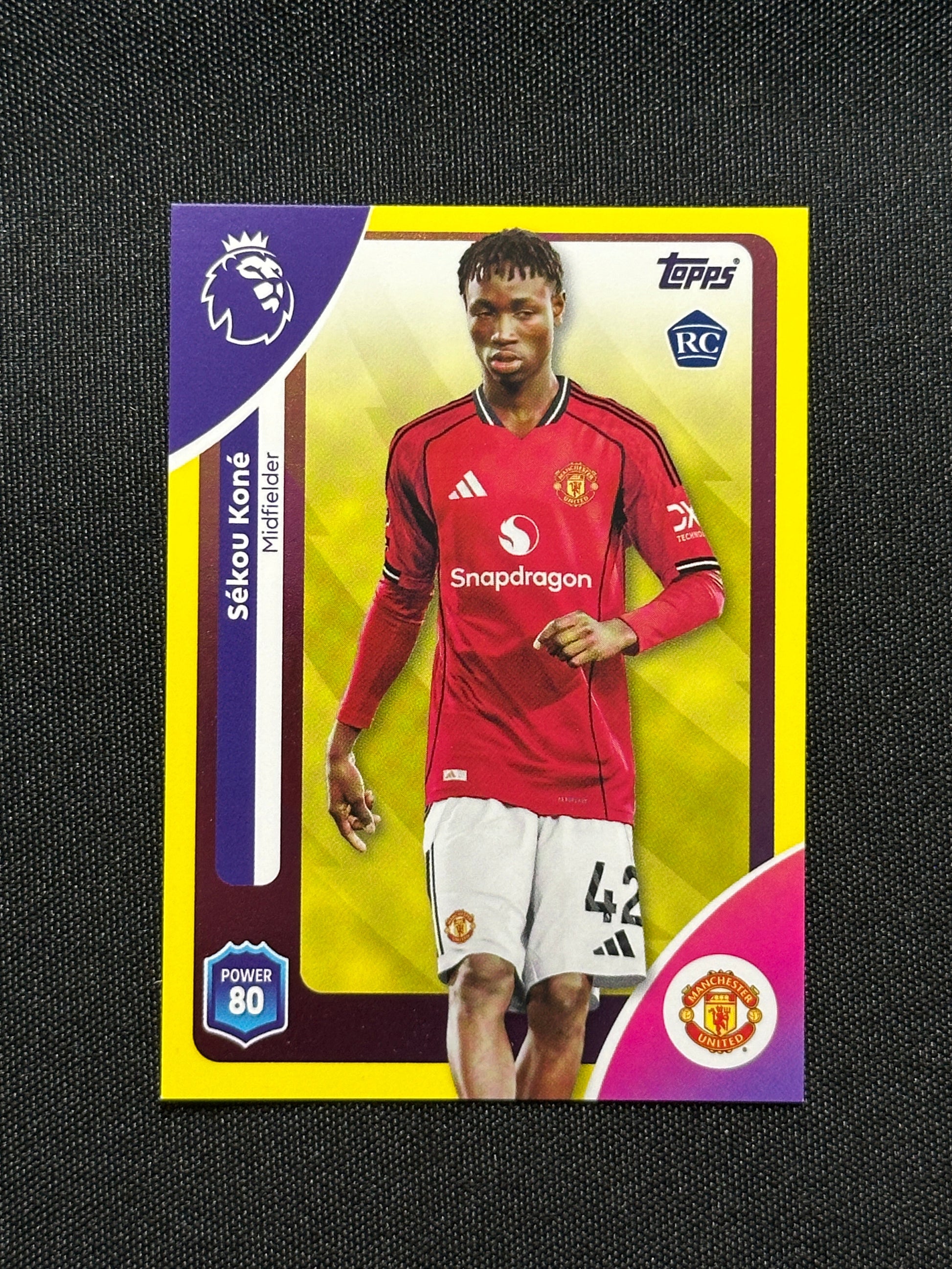 Sekou Kone Yellow Parallel Base - Topps Premier League 2026
