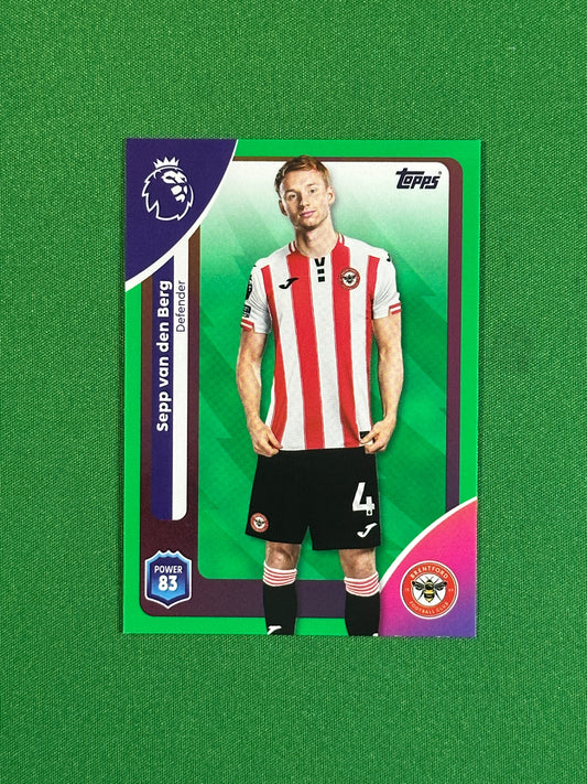 Sepp van den Berg Green Parallel Base - Topps Premier League 2026