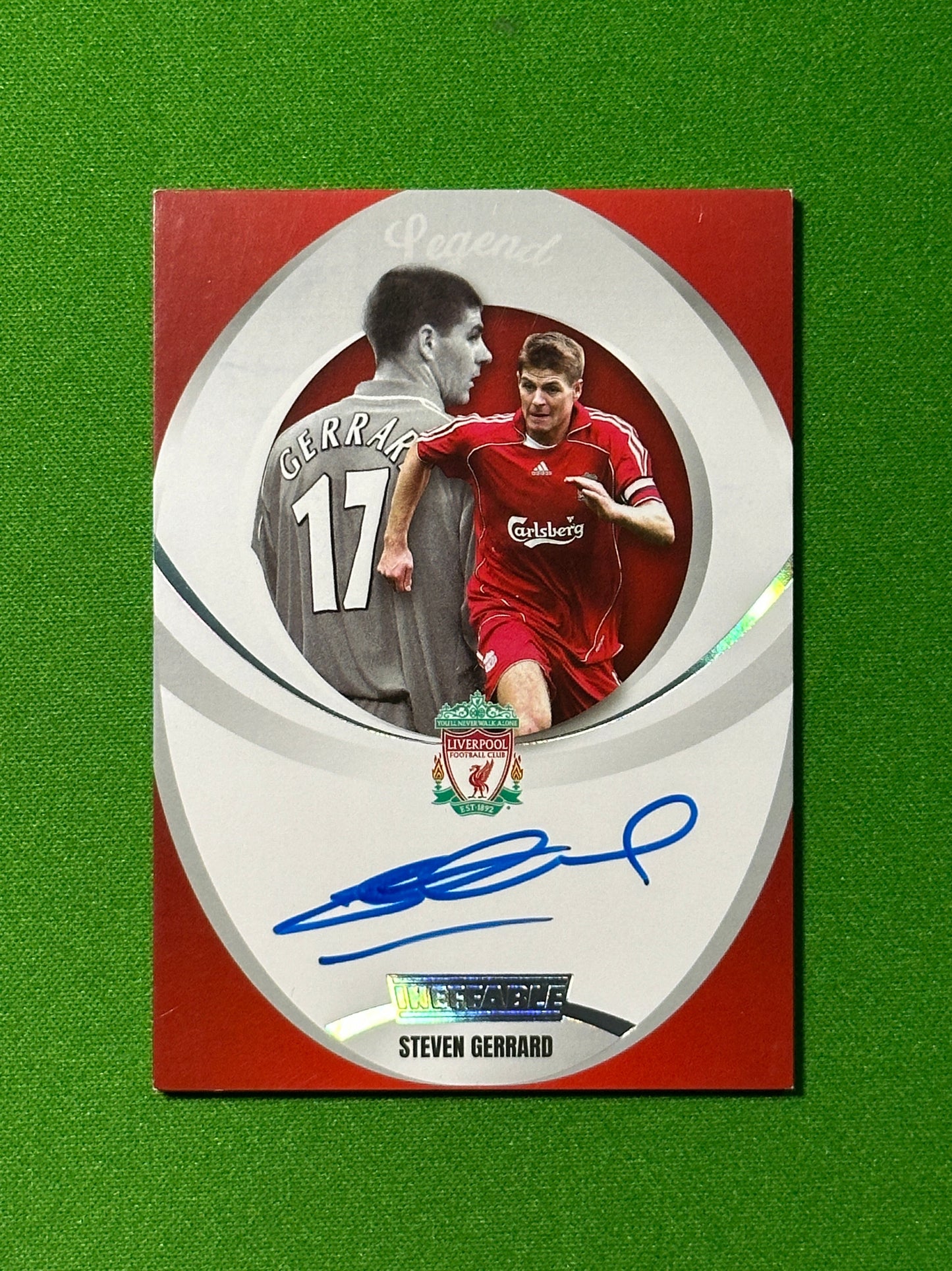 Steven Gerrard On-Card Autograph 22/69 - DAKA Liverpool Ineffable 2022-23