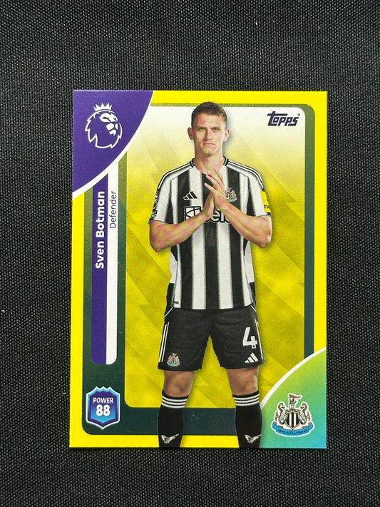 Sven Botman Yellow Parallel Base - Topps Premier League 2026