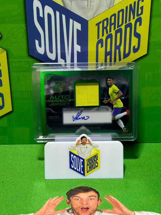 Thiago Slva Autograph Patch 11/21 - Leaf Ultimate Soccer 2022 Main