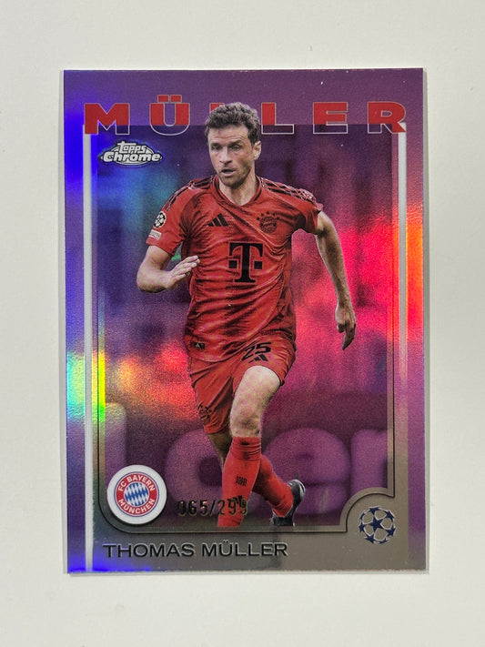 Thomas Muller Numbered Parallel 65/299 - Topps Chrome 2024/25