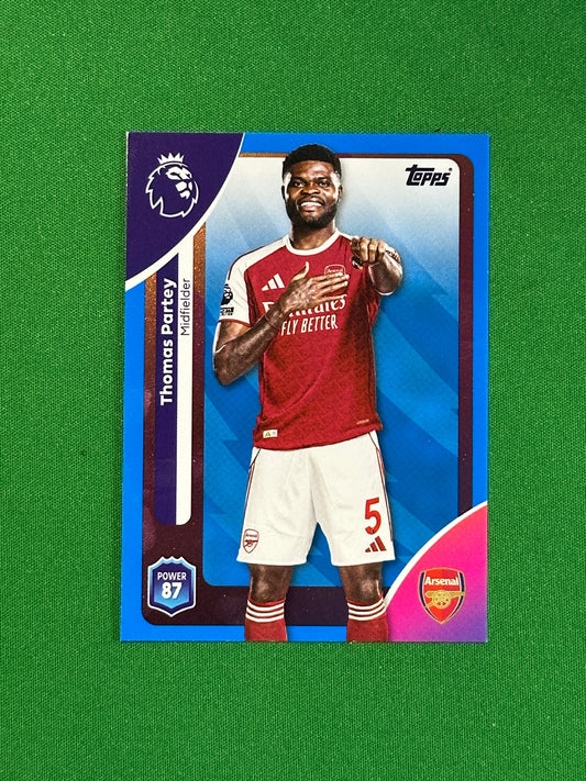 Thomas Partey Blue Parallel Base - Topps Premier League 2026