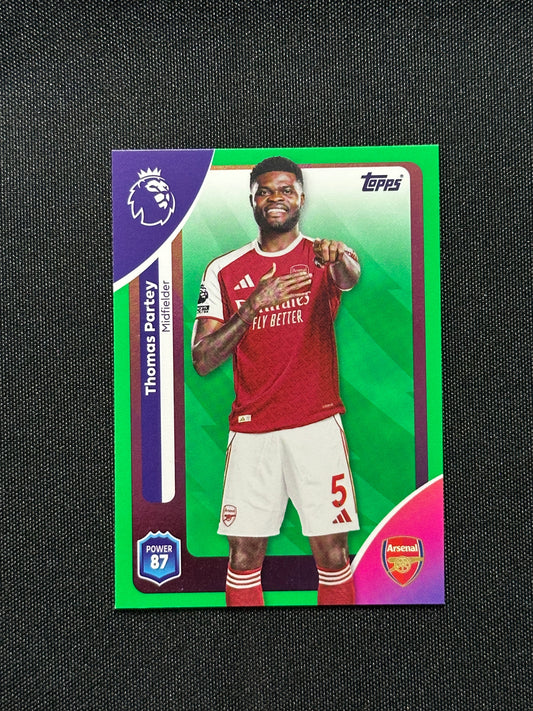 Thomas Partey Green Parallel Base - Topps Premier League 2026