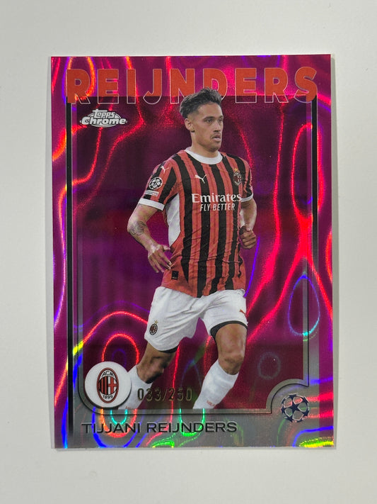 Tijani Reijnders Numbered Parallel 33/250 - Topps Chrome 2024/25