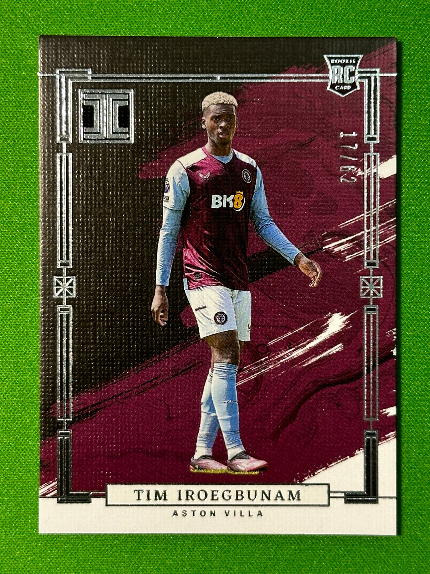 Tim Iroegbunam 17/62 - Aston Villa - Panini Impeccable 2023/24 Front