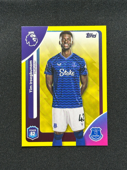 Tim Iroegbunam Yellow Parallel Base - Topps Premier League 2026