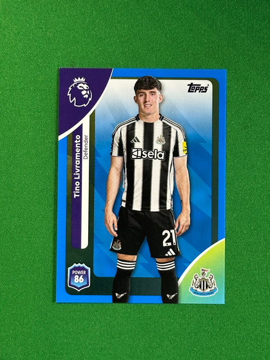 Tino Livramento Blue Parallel Base - Topps Premier League 2026
