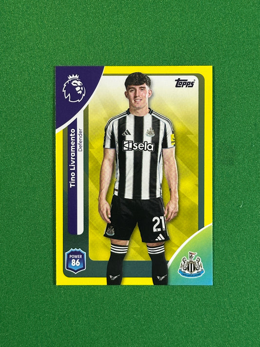 Tino Livramento Yellow Parallel Base - Topps Premier League 2026