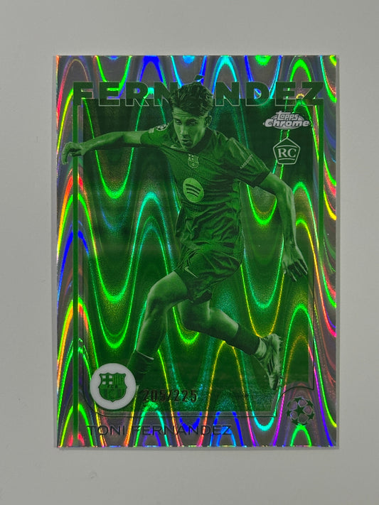 Toni Fernandez Numbered Parallel 205/225 - Topps Chrome 2024/25