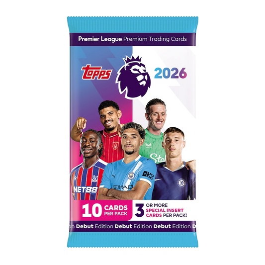 Topps Premier League 2026 – Packet (10 Cards, 3+ Special Inserts)