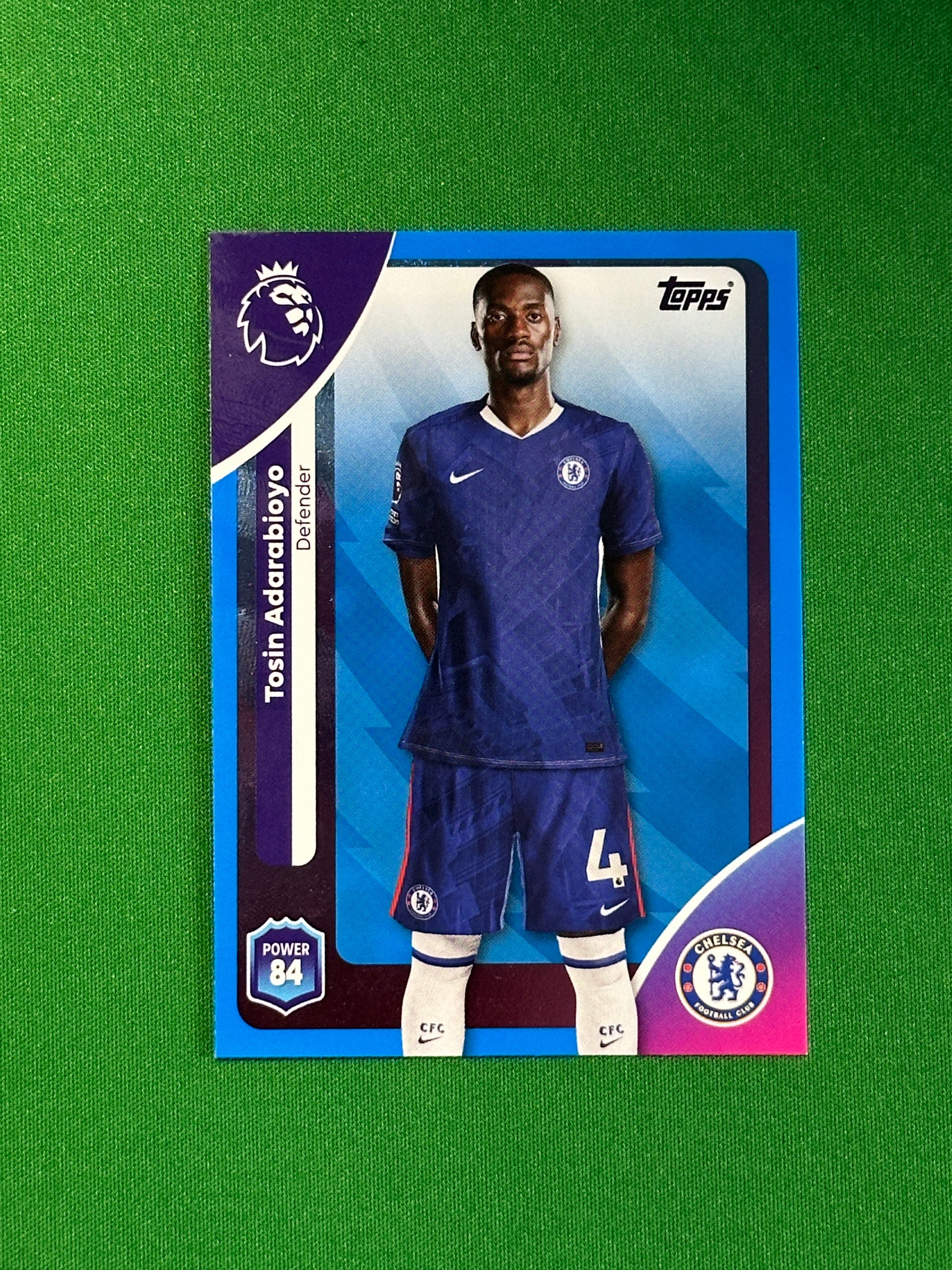 Tosin Adarabioyo Blue Parallel Base - Topps Premier League 2026