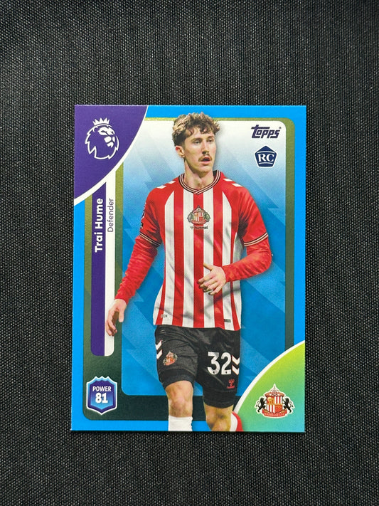 Trai Hume Blue Parallel Base - Topps Premier League 2026