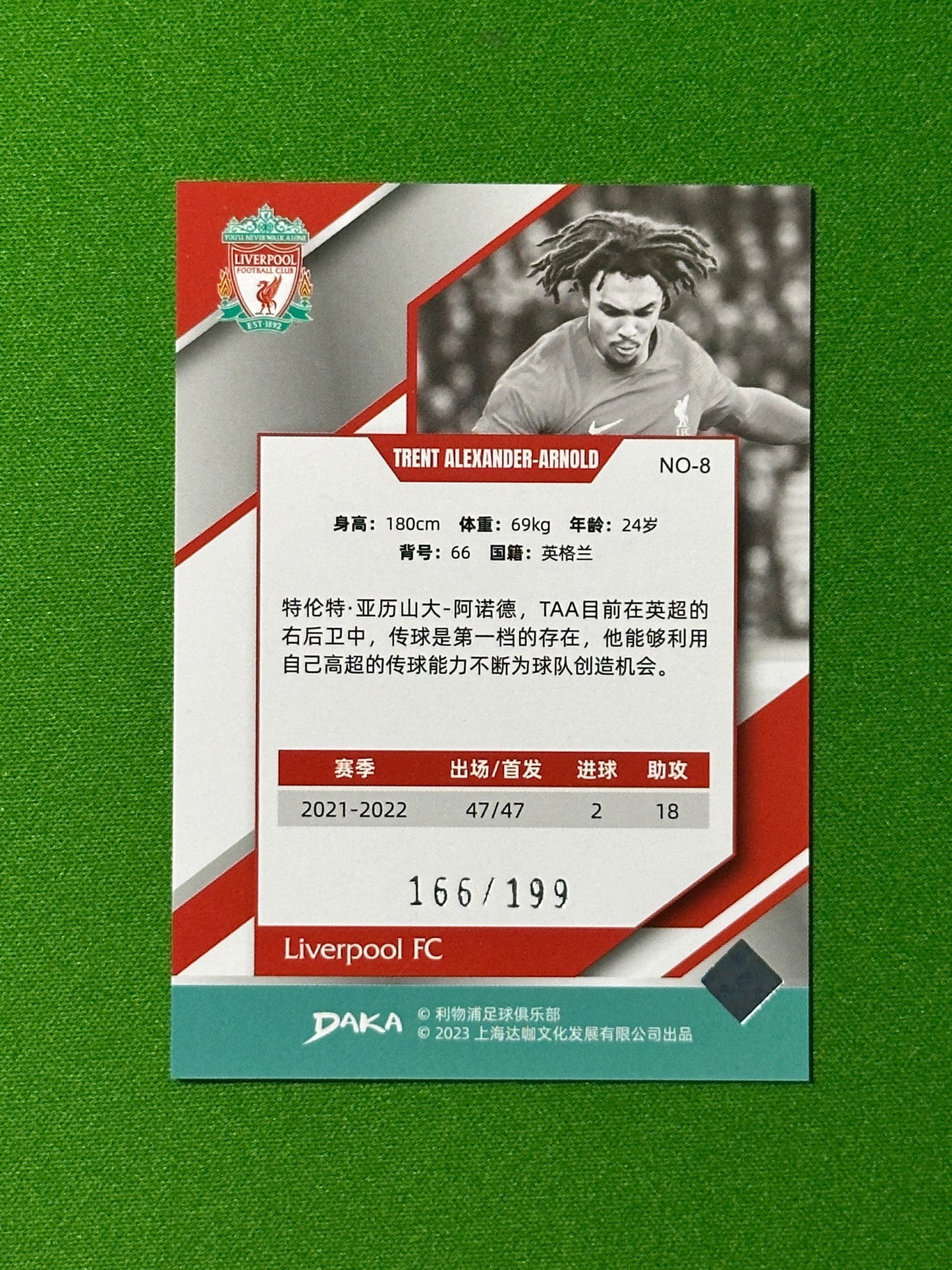 Trent Alexander-Arnold 166/199 - DAKA Liverpool Holocene 2022-23