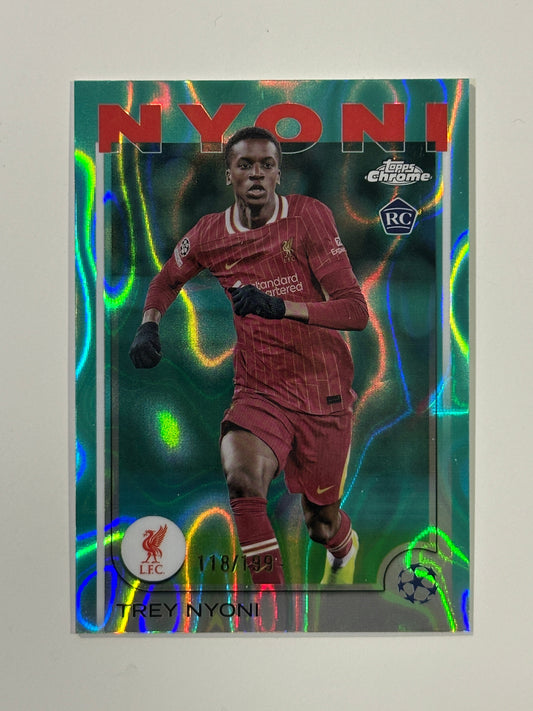 Trey Nyoni Numbered Parallel 118/199 - Topps Chrome 2024/25