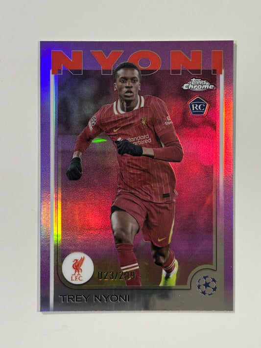 Trey Nyoni Numbered Parallel 23/299 - Topps Chrome 2024/25