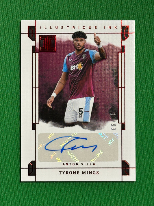 Tyrone Mings Autograph 11/99 - Aston Villa - Panini Impeccable 2023-24 Front