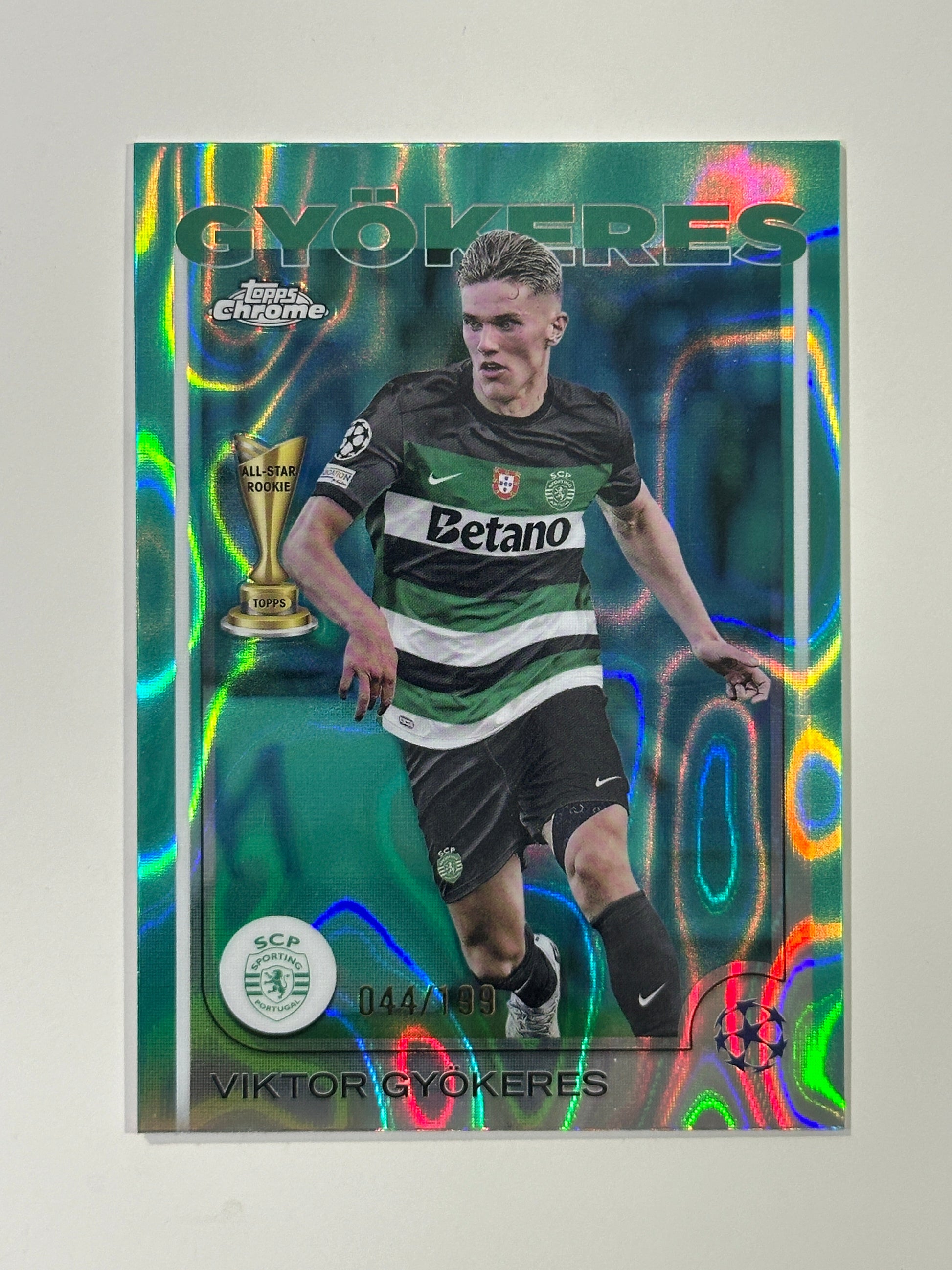 Viktor Gyokeres Numbered Parallel 44/199 - Topps Chrome 2024/25