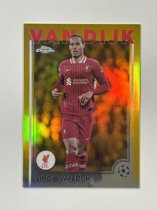 Virgil Van Dijk Numbered Parallel 29/50 - Topps Chrome 2024/25