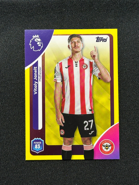 Vitaly Janelt Yellow Parallel Base - Topps Premier League 2026