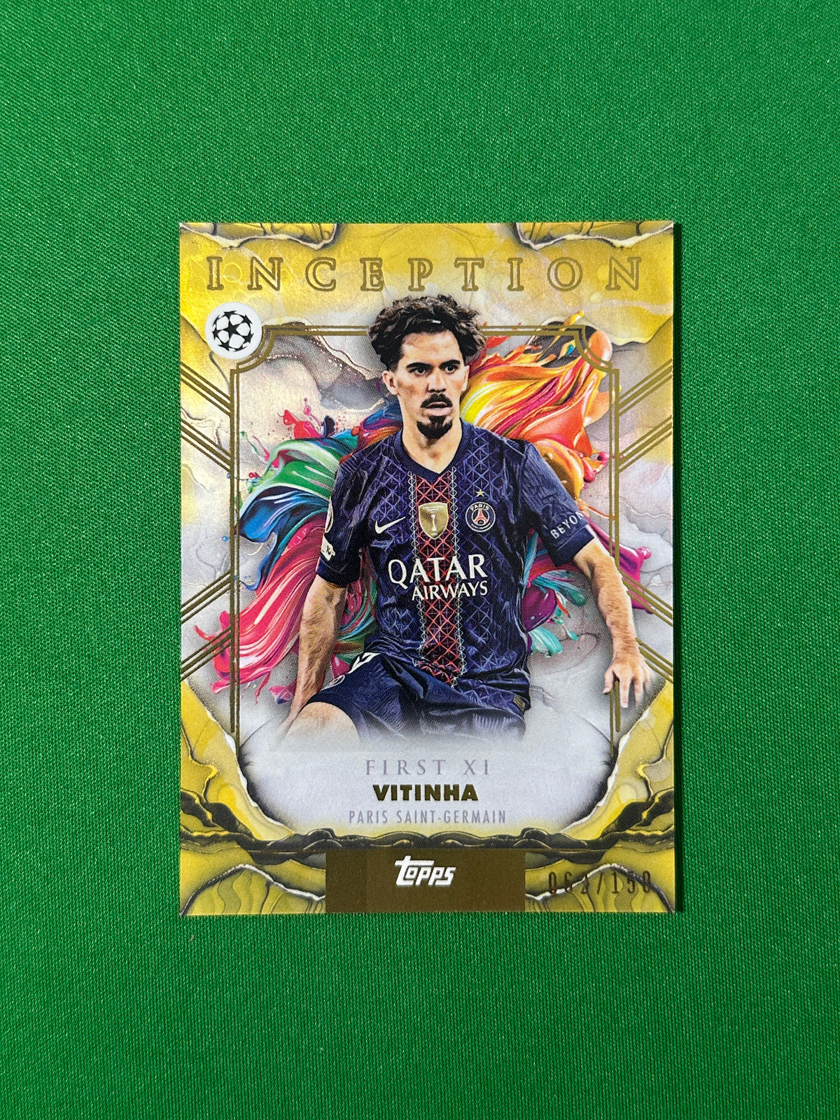 Vitinha Parallel 062/150 Paris Saint-Germain Topps PL Inception 2025/26 football card