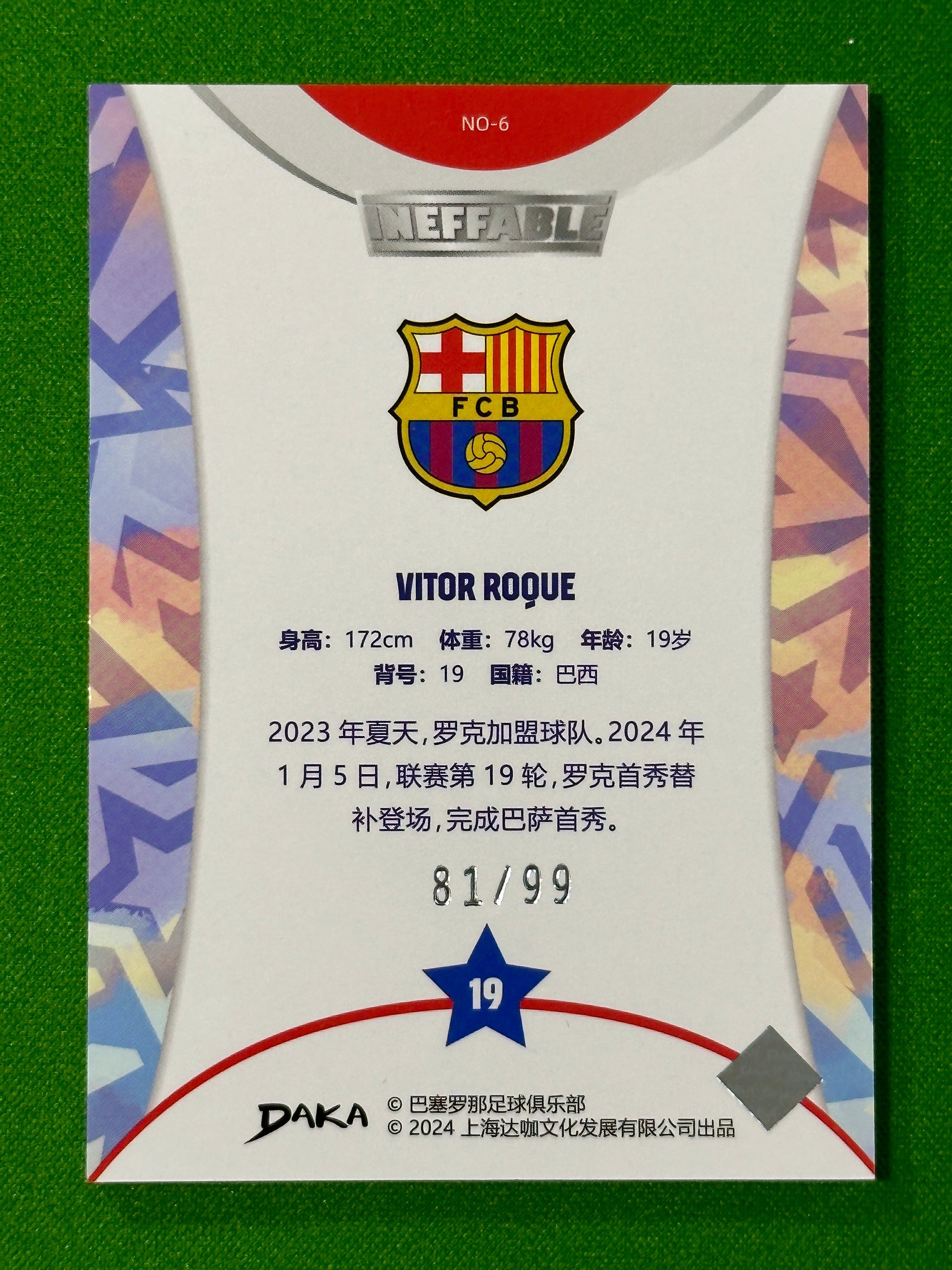 Vitor Roque RC 81/99 - DAKA Barcelone One & Two 2023/24 Back