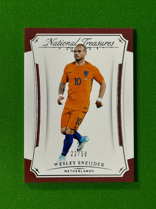 Wesley Sneijder 22/50 - Netherlands - Panini National Treasures 2018 Front