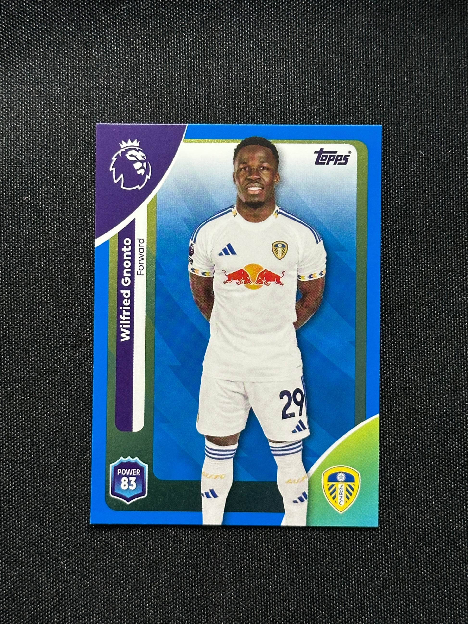 Wilfried Gnonto Blue Parallel Base - Topps Premier League 2026