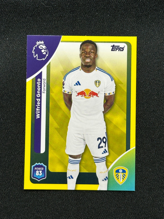Wilfried Gnonto Yellow Parallel Base - Topps Premier League 2026