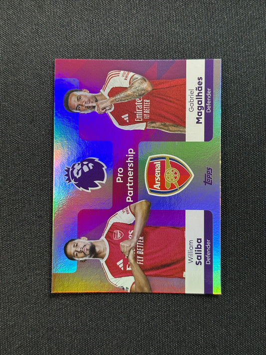 William Saliba/Gabriel Magalhães Arsenal Pro Partnership - Topps Premier League 2026