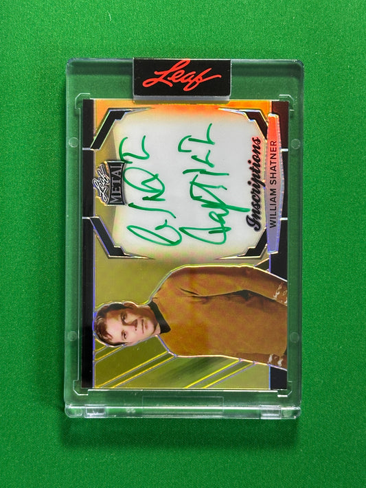 William Shatner Inscriptions Autograph 68/100 - Leaf Pop Century 2025