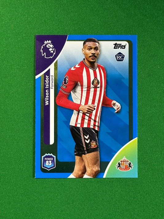 Wilson Isidor Blue Parallel Base - Topps Premier League 2026