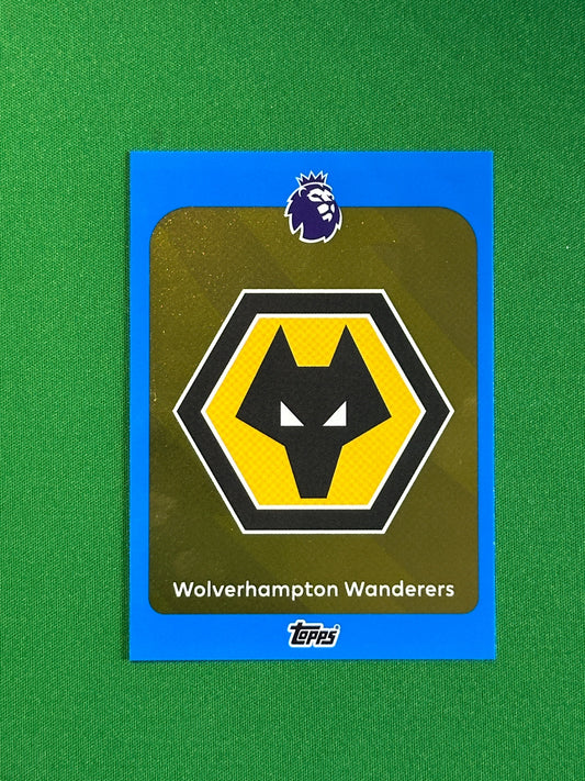Wolves Badge Blue Parallel Base - Topps Premier League 2026