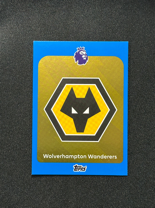 Wolverhampton Wandrers Badge Blue Parallel Base - Topps Premier League 2026
