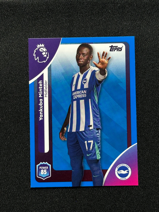 Yankuba Minteh Blue Parallel Base - Topps Premier League 2026