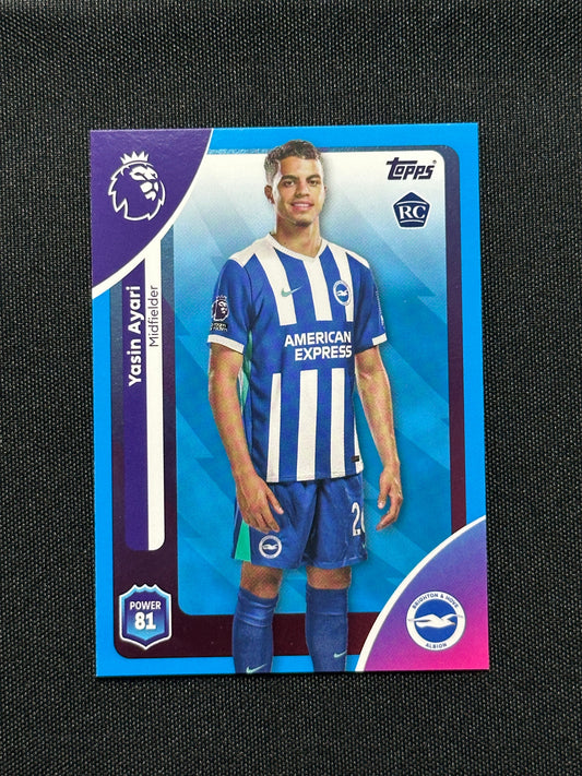Yasin Ayari Blue Parallel Base - Topps Premier League 2026