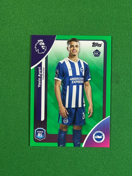 Yasin Ayari Green Parallel Base - Topps Premier League 2026