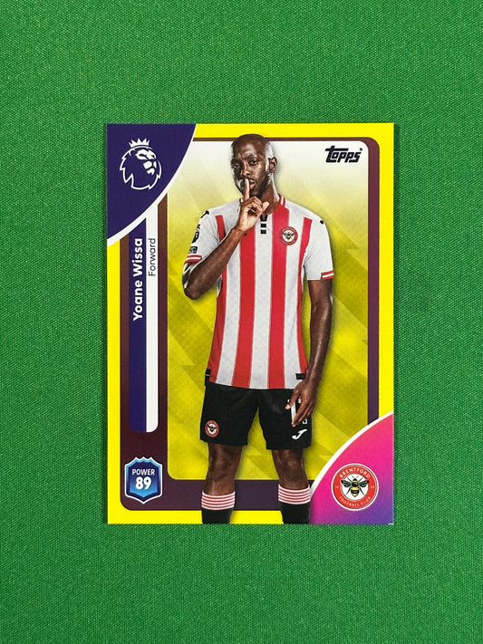 Yoane Wissa Yellow Parallel Base - Topps Premier League 2026