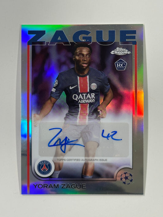 Yoram Zague Autograph - Topps Chrome 2024/25