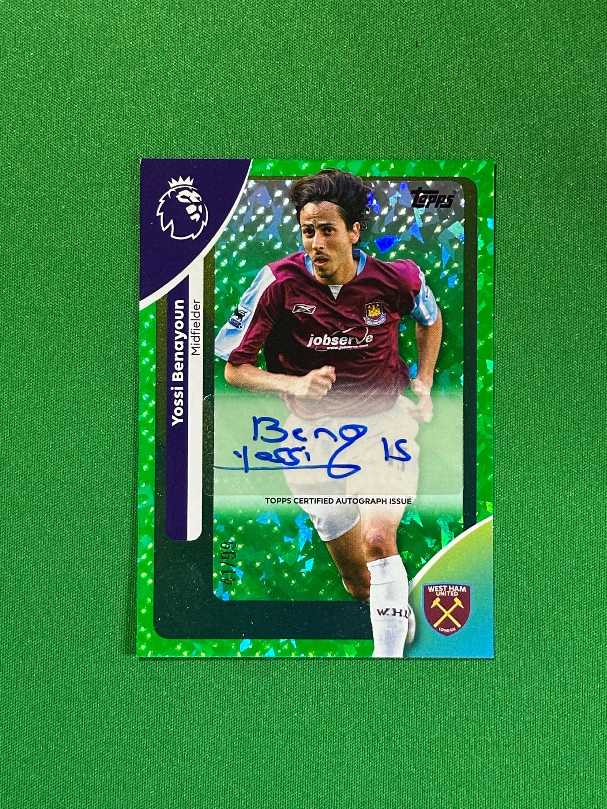 Yossi Benayoun Autograph 41/99 - Topps Premier League 2026