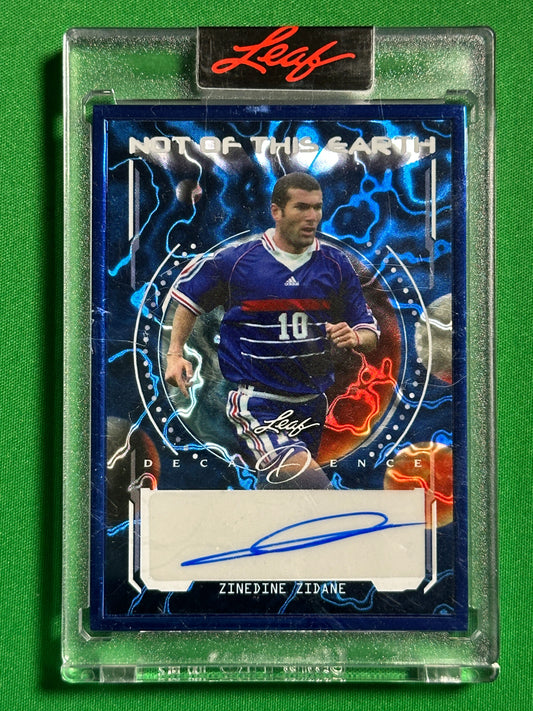 Zinedine Zidane Autograph 3/4 - Leaf Decadence 2024 Front