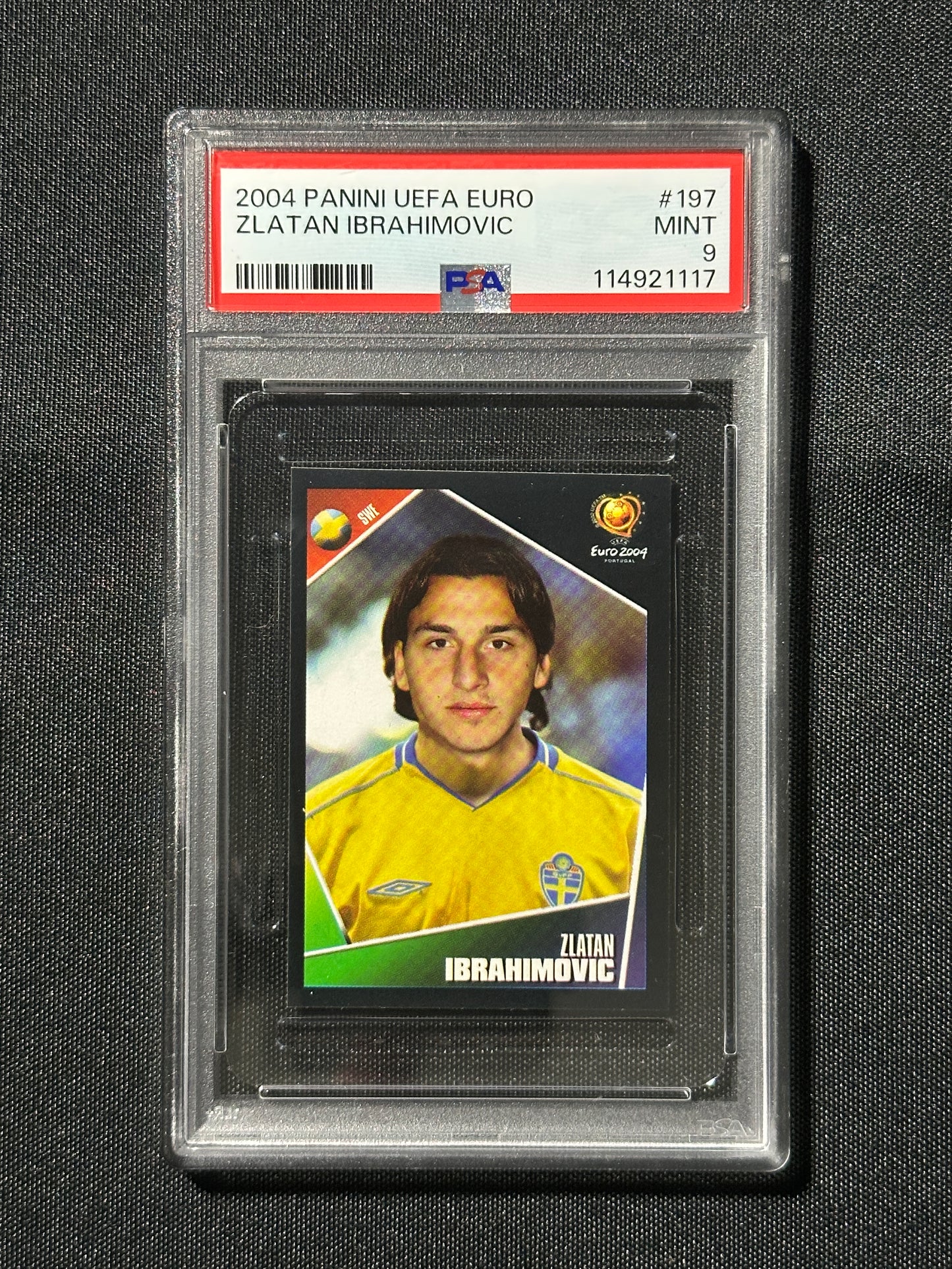 Zlatan Ibrahimovic Sticker - 2004 Panini EURO - PSA 9