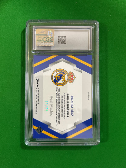 Brahim Díaz Jersey Relic Silver 17/75 - 2024-25 DAKA Real Madrid (CGC 9.5 Mint+) - back