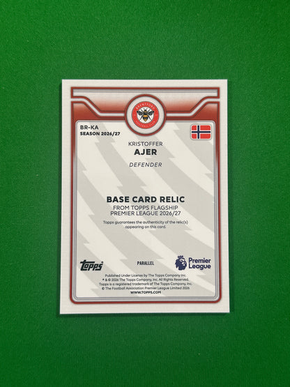 Kristoffer Ajer Relic Black 01/10 — back