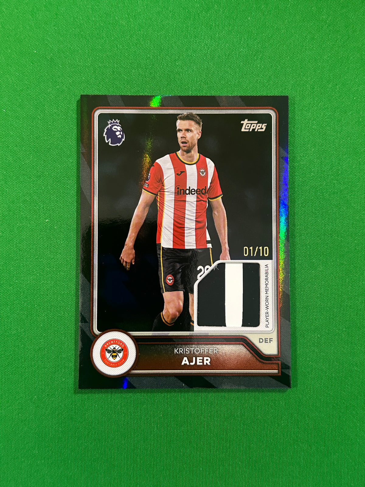 Kristoffer Ajer Relic Black 01/10 — front