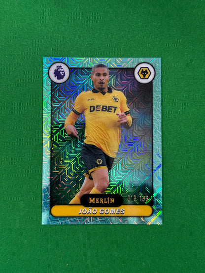João Gomes Parallel Aqua Mojo 016/199 - 2026 Topps Merlin Premier League - front