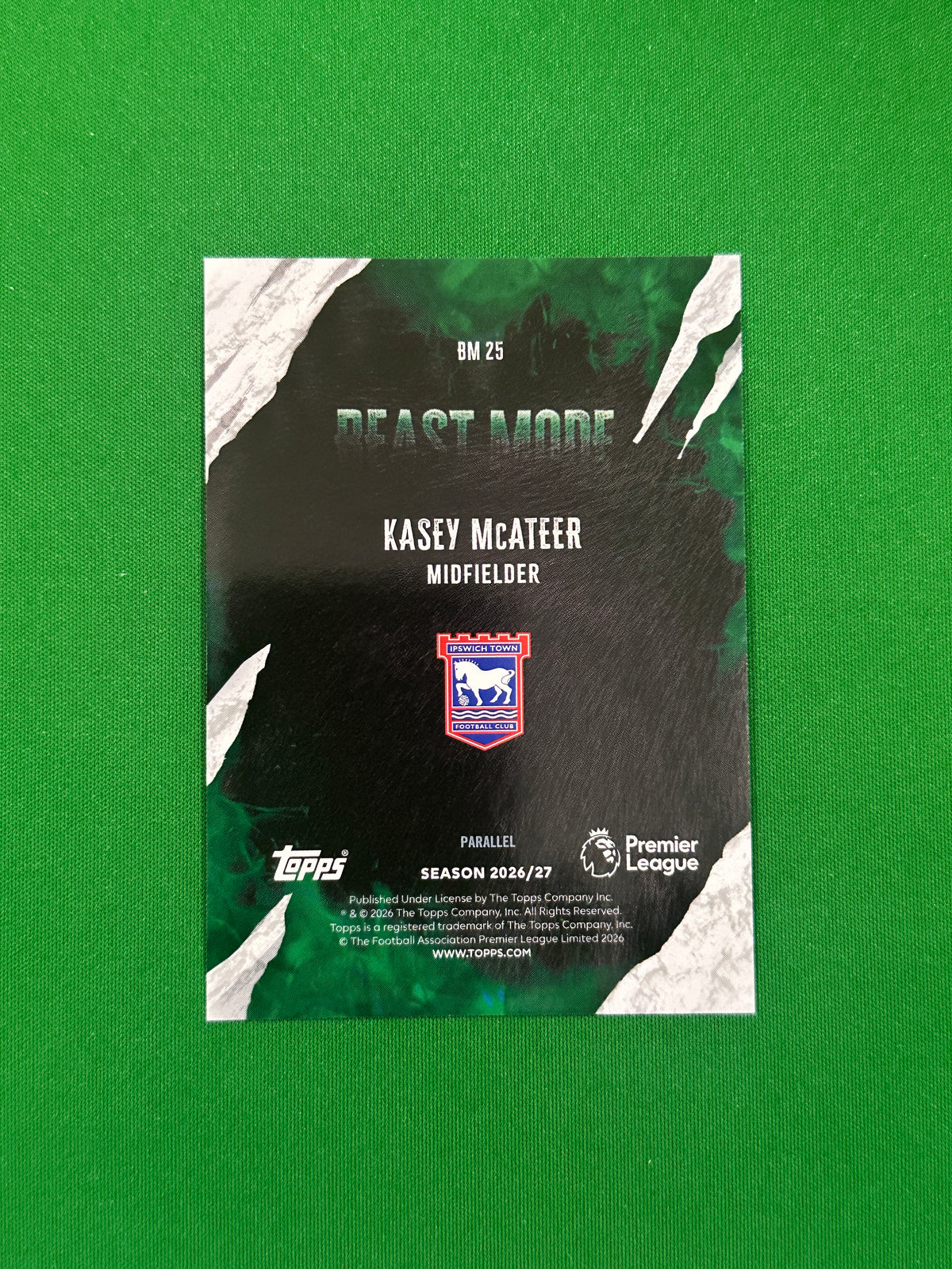 Kasey McAteer Beast Mode Blue 066/150 — back
