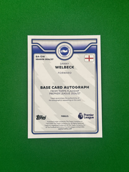 Danny Welbeck Autograph Green 50/99 — back