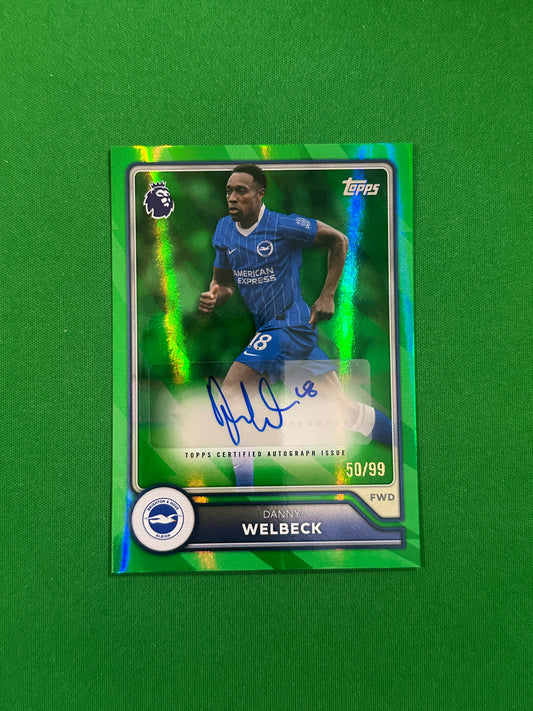 Danny Welbeck Autograph Green 50/99 — front